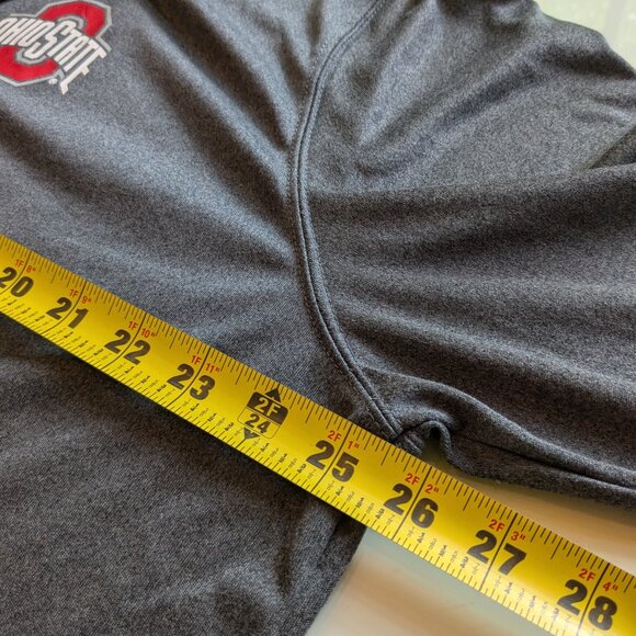 OHIO STATE BUCKEYES Long Sleeve Zip Collar TEE  Men Size XXL 2XL  #119 - Picture 5 of 7